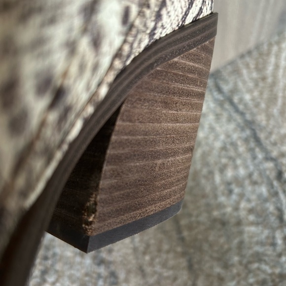 Vince Camuto Cream & Brown Snakeskin Booties - Picture 5 of 5